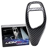 iJDMTOY Glossy Black Carbon Fiber Pattern Shift Knob Cover Shell Compatible with BMW Fxx 2 3 4 5 6...