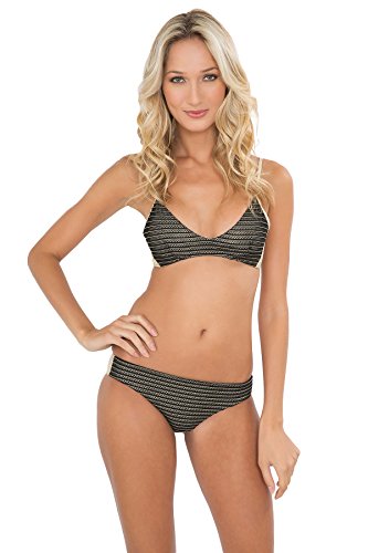 Luli Fama Women's Standard Moon Over Miami Criss Cross Triangle Bikini Top