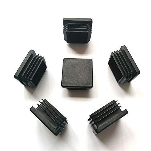 8 Pack 1 3/4 Inch (45mm) Square Plastic Plugs, Insert End Caps for Square Tubing Post