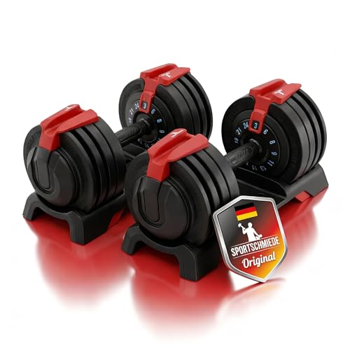 SPORTSCHMIEDE Hanteln Set [Verstellbar] Gewichte Hantel Kurzhanteln für...