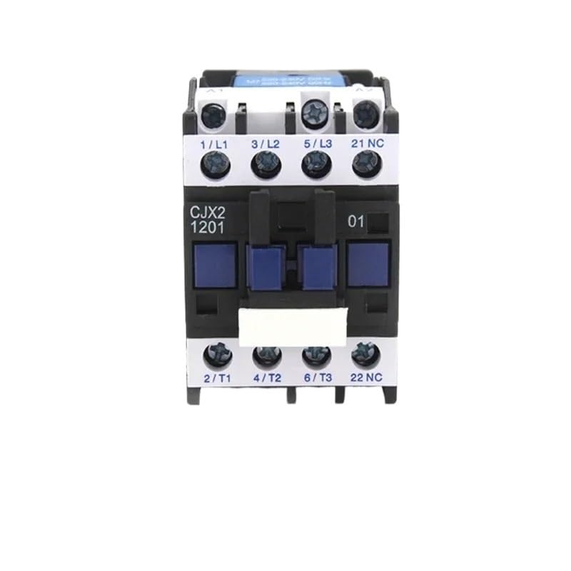 CJX2-1201/1210 50/60HZ 12A AC contactor Din Rail Mounted 3P+1NO Normal Open Contactor 24V-380V(CJX2 220V NC)