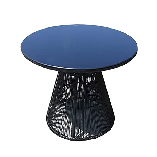 YTBLF 5 Piece Outdoor Garden Furniture Set Patio Rattan Dining Table Chairs Set - Patio Rattan Chair Creative Balcony Tables And Chairs Outdoor Furniture Rattan Tea Table - Image 5