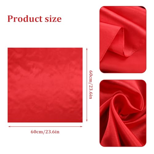 4Pcs 23.6 Inches Silk Feeling Scarf Satin Head Scarves for Women, Breathable Fashion Square Neck Scarf for Handbags2