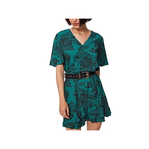 Grace & Mila Top Manches Papillon col V imprimé Floral GUERLIN Vert Emeraude