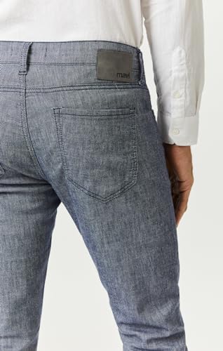 Mavi Men's Jake Mid Rise Skinny Leg Pants, Indigo Linen, 33 x 324