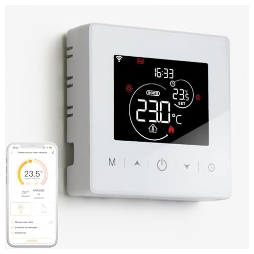 Termostato WiFi de 2 Hilos a Pilas para calderas de Gas.termostato programable semanalmente controlable por Tuya o Smart Life.Termostato Compatible con Google Assistant y Alxea.