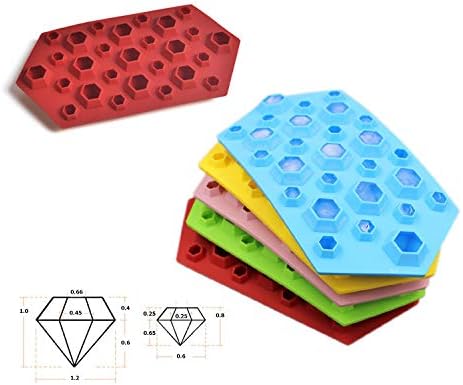 Diamonds Gem Cool 3 Pack of X 3D Ice Cube Chocolate Soap Tray Mold Silicone Party Maker
