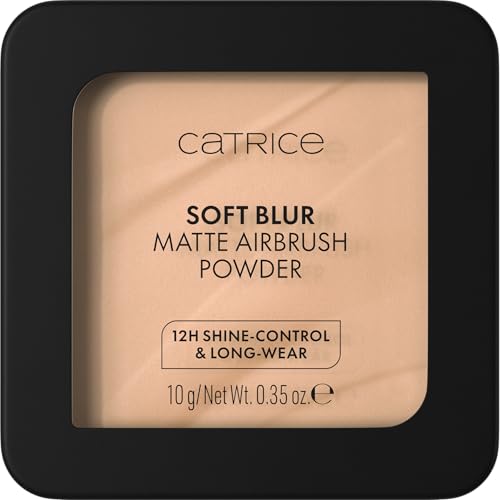 Catrice Soft Blur Matte Airbrush Powder | Lightweight & Mattifying Pressed Setting Powder for Long Lasting Makeup | Talc Free Fragrance Free Vegan & Cruelty Free (020N)