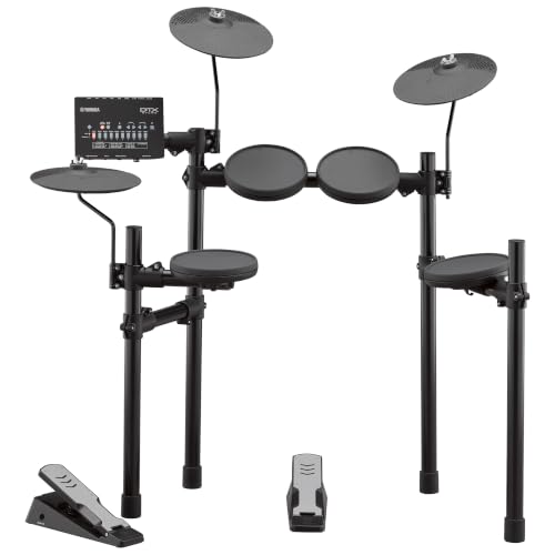 Image of Yamaha DTX402K Electronic Drum Kit - Beginner-Friendly 8-Piece Digital Drum Set with Quiet Silicone Pads, Adjustable Rack & Training Functions - Black
