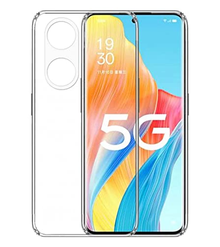 Image of Transparent Soft Silicone TPU Flexible Back Cover Compatible with Oppo A1 Pro and Screen Guard