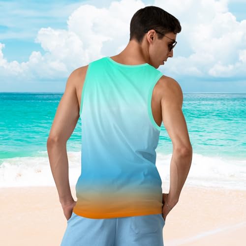 Mens Beach Tank Tops Sleeveless Shirts for Men Summer Hawaiian Graphic Mens Tank Top Workout Gym Shirts Palm Tree Tops3