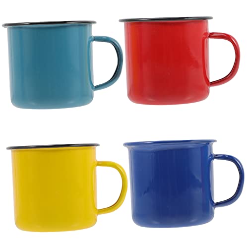 VICASKY 4 Stück Bunte Emaille Tassen Retro