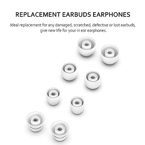 Replacement Silicone Ear Tips Earbuds Buds Set Compatible with Beats by dr dre Powerbeats Pro Wireless Earphones (White) - Image 3