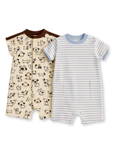 Image of TuddyBuddy 100% Cotton Romper /Jumpsuit /Bodysuit Set for Baby (Pack of 2 Playsuits)