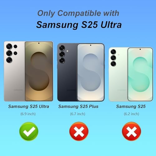 Image of Elzzi Electroplated Butterfly Phone Cover for Samsung S25 Ultra Case, Showcasing Pearlescent Diamond Soft TPU, Camera Protection, Shockproof, Dropresistant Stylish for Girls & Women (Blue)