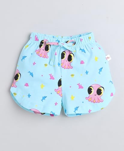 Image of BUMZEE Sky Blue & Pink Girls Shorts Pack of 2 (Peb9218)