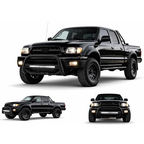Image of Black Horse Max Beacon Bull Bar No skid plate Black Compatible with 1998-2004 Toyota Tacoma-MAB-TOB4701B