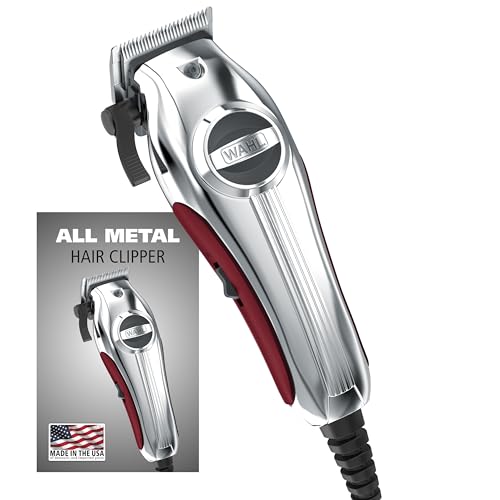 Wahl USA Pro Ultra Quiet High Torque Corded Hair Clipper for Ultra Quiet Operation and Cooler Operating Temperatures, Metal Housing with Bonus Hair Clipping Guard Caddy – Model 3000097