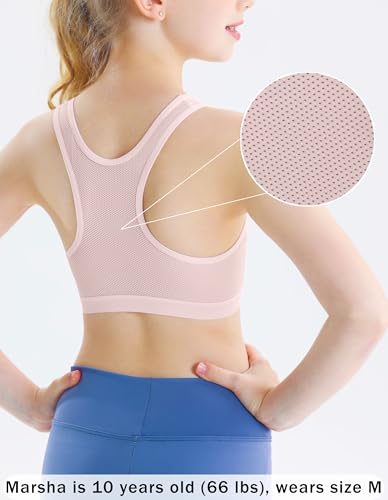 Training Bras for Girls 8-10 Seamless First Girls Bras 10-12 Years Old Racerback Sports Bras Ultra Breathable Comfort3