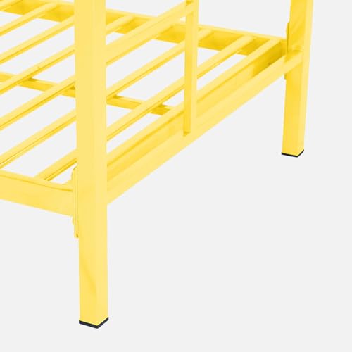 Image of Pilio Twin Over Twin Metal Bunk Bed | Bunk Bed Without Storage for Kids & Adult | Double Decker Bed for Kids Room| Space-Saving Twin Bunk Room| Bunker Bed Frame (Mattress Not Included)