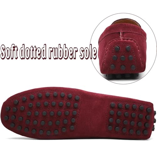 Image of PPXID Men's Dress Loafers Slip On Casual Shoes Lightweight Soft Penny Loafers Suede Driving Boat Shoes Moccasins