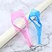 2 Pcs 3 in 1 Mascara Applicator Plastic Makeup Eyelash Tool Upper Lower Eye Lash Mascara Guard Applicator Guide with Eyelash Comb for Women (1 Blue + 1 Pink)