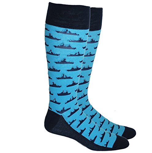 vangobeauty Men's Dress Socks Navy Warship Size 8-13