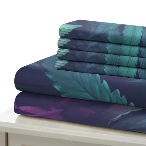 Parure de lit feuilles de palmier 140x200 microfibre 3 pcs - 6