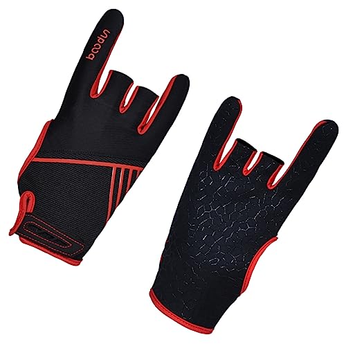 LIOOBO 1Pair Professional Slip Bowling Gloves Elastic Breathable Sports Gloves for Bowling Enthusiasts with Durable Silicone Grip for Enhanced