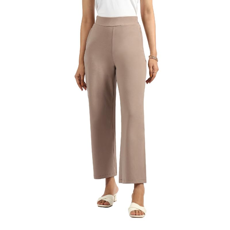 BlissClub Women AM PM Cotton Wide Leg Pants | Wide Waistband | High Rise | Drawstring | 2 Pockets