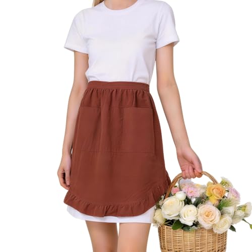 ARBINSON Vintage Maid Apron for Women with Pockets, Cute Ruffle Half Apron by ARBINSON - Used condition - US$12.67