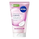 NIVEA Caring Cleansing Cream(150ml), Gentle Face Cleanser for Smooth, Healthy Complexion, Face Wash for Dry and Sensitive Skin