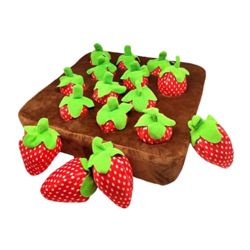 Peluche de fresa de jardín interactivo QLECXZI cojín infantil mullido lavable 2