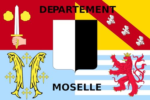 Drapeau Moselle grand format anti-déchirure avec œillets en métal