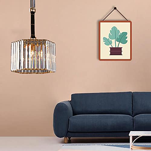 Lustres de restauration en cuir et cristal pour petit espace