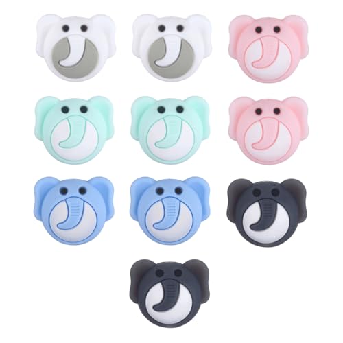 10PCS-Elephant-Silicone-Beads-Colorful-Silicone-Beads-Bulk-Spacer-Beads-Colorful-Focal-Beads-for-DIY-Craft-Garland-Keychain-Lanyard-Necklace-Bracelet-Jewelry-Making-Accessories-Handmade-Crafts