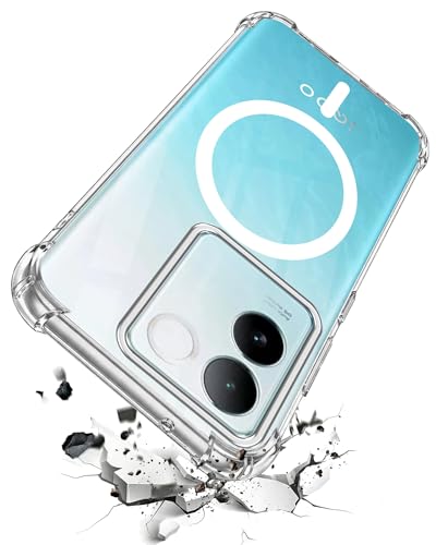 Image of Jkobi Shockproof Crystal-Clear Back Cover for Vivo iQOO Z7 Pro (Magsafe Wireless Support | Drop & Camera Protection | Hard Polycarbonate)