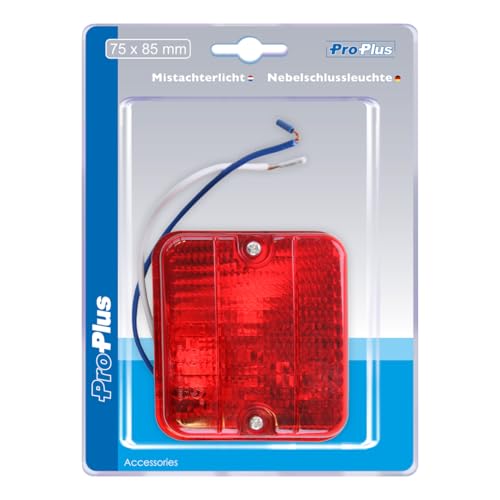 ProPlus Feu antibrouillard arrière LED 75 x 85 mm – pour remorque, Caravane & Camion – Homologation E + IP67 – Rouge