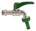 Produktbild Sanitop-Wingenroth Kugelauslaufventil 1/2 Zoll | Drehbare Schlauchverschraubung | Kaltwasserhahn frostsicher | Hebelgriff mit Aluminium-Überzug grün | Messing-vernickelt | 06154 4