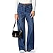 Boyfriend Jeans for Women Wide Leg Baggy Jeans Loose Cute Mom Jean Stretchy Straight Leg Jean High Rise Mom Cowgirl Denim Pantswork Vintage Trouser Pants with Pockets Fall Fashion Must Haves