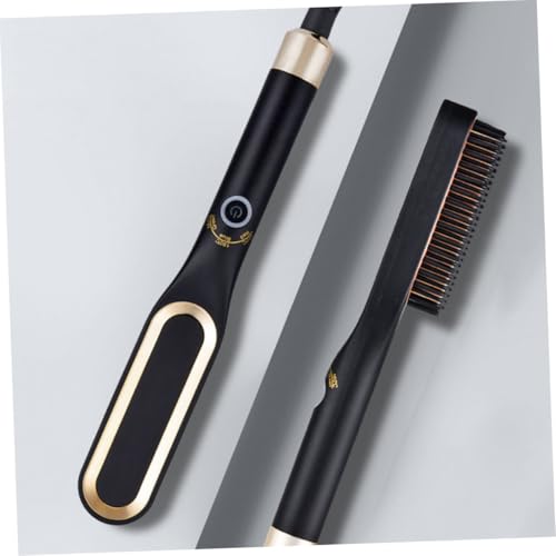 Peine Eléctrico Calentado Mini para Barba y Cabello FRCOLOR con Temperatura Ajustable para Viaje y Uso Doméstico, Dorado, Enchufe Estándar EE.UU. miniatura 6
