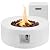 Propane Firepit Table Set - 30 Inch Auto-Ignition Round Gas Fire Pit, 50,000 BTU Steel Fire Table with Weather-Resistant Cover and Lava Rocks
