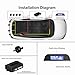 Compact Screen Parking Sensors with Sound Warning, 4 White Parking Sensors for Car, Vans, RV, Trailer – Reliable Rear Obstacle Detection
