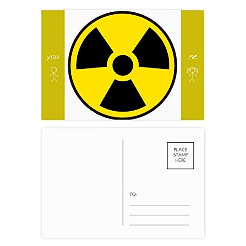 Carte postale danger chimique jaune DIYthinker 20pcs pour correspondance