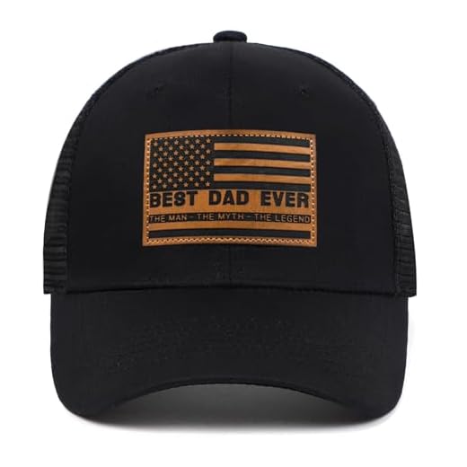 Presente de aniversário para o dia dos pais, o melhor pai de todos os tempos, chapéu com bandeira americana, Dia dos Pais, Natal, Dia dos Namorados, Ideias de presente para pais, Preto, Tamanho �nica