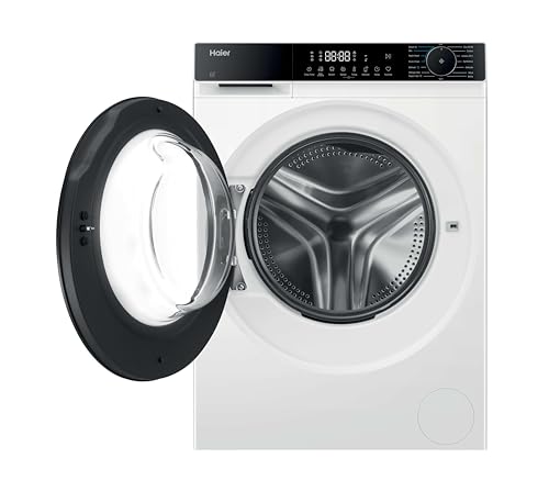 Haier X Series 5 Washing Machine, 10kg, 1400 rpm, A-20 percent Energy Class, 15 Programmes, Smart AI Cycle, Smart Dual Spray, White-Black Door, 52x60x85 cm -HW100-BP14357UUK - Image 4
