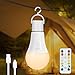 Produktbild Dehobo Glühbirne Mit Batterie E27 Aufladbare Glühbirne Mit Fernbedienung - 7W Wiederaufladbare Ladung Camping Lampe 3 Farben Dimmbare - Akku birne Mit Timing Funktion Mit Taste, Outdoor Lampe 1 Pack