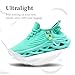 DLWKIPV Mens Walking Running Shoes Slip On Tennis Sneakers Non Slip Athletic Trainers Lightweight Breathable Mesh Comfortable Fashion Light Green US 10