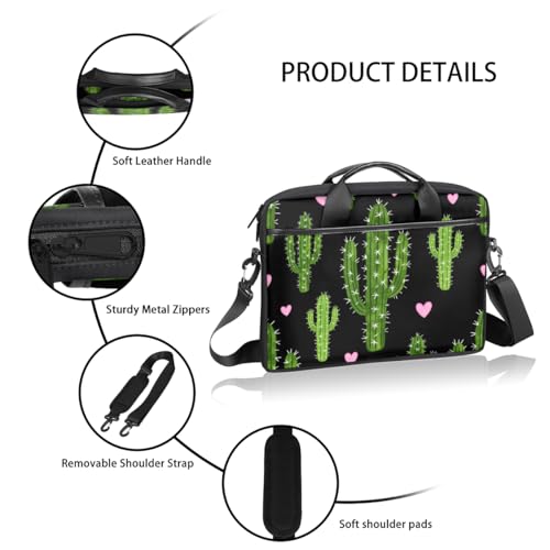 Bolso para laptop con diseño cactus para mujer y hombre miniatura 4