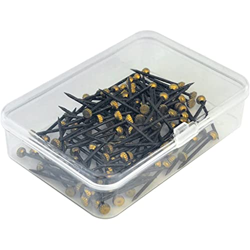 Image of Plaster Picture Frame Hangers Brass for Head Hanging Pins Frame Hangers Nails Hardware Kit Fits Picture Hangers 120pcs Brass Head Hanging Pins